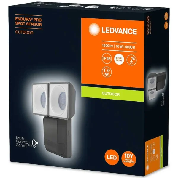 Luminaires Ledvance Spots Extérieurs>Spot De Jardin Ledvance Endura® Gris, 1 Lumiere, Detecteur De Mouvement