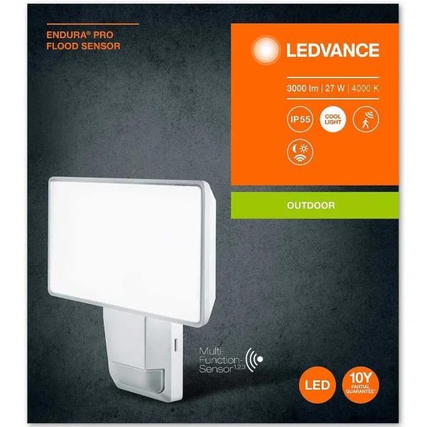 Luminaires Ledvance Spots Extérieurs>Spot De Jardin Ledvance Endura® Blanc, 1 Lumiere, Detecteur De Mouvement