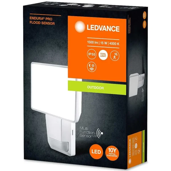 Luminaires Ledvance Spots Extérieurs>Spot De Jardin Ledvance Endura® Blanc, 1 Lumiere, Detecteur De Mouvement