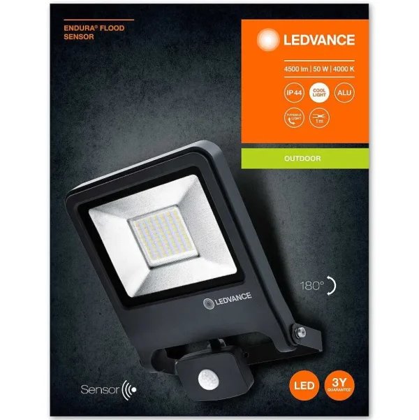 Luminaires Ledvance Spots Extérieurs>Spot De Jardin Ledvance Endura® Gris, 1 Lumiere, Detecteur De Mouvement