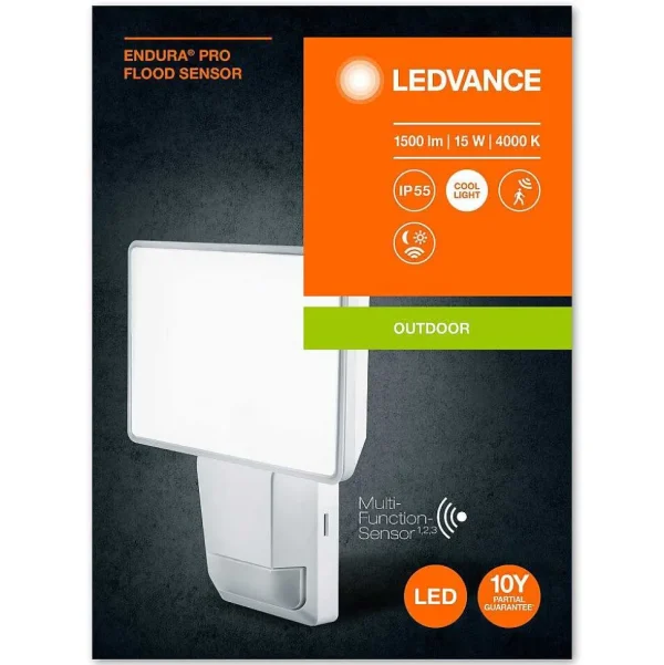 Luminaires Ledvance Spots Extérieurs>Spot De Jardin Ledvance Endura® Blanc, 1 Lumiere, Detecteur De Mouvement