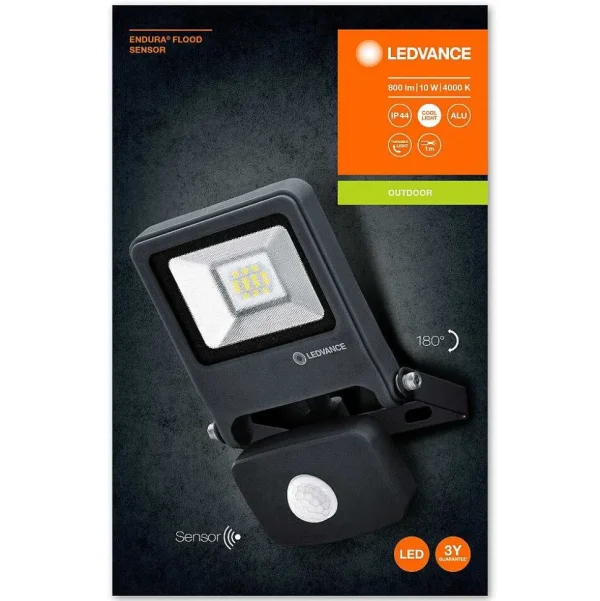 Luminaires Ledvance Spots Extérieurs>Spot De Jardin Ledvance Endura® Gris, 1 Lumiere, Detecteur De Mouvement