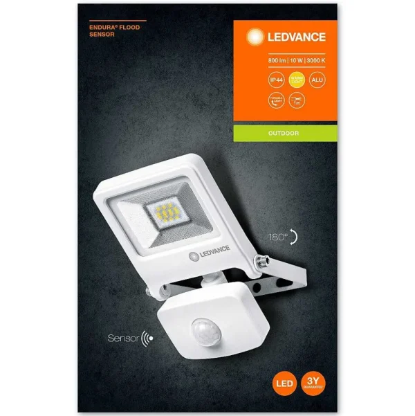 Luminaires Ledvance Spots Extérieurs>Spot De Jardin Ledvance Endura® Blanc, 1 Lumiere, Detecteur De Mouvement