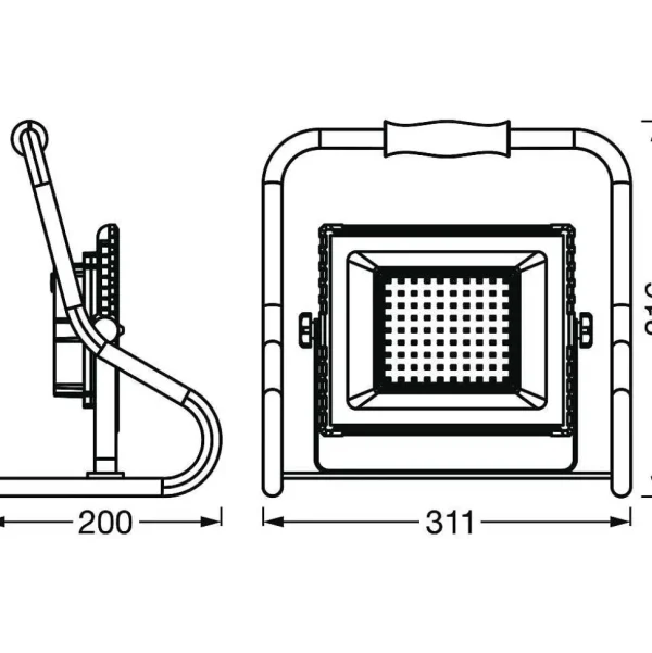 Luminaires Ledvance Spots Extérieurs>Spot De Jardin Ledvance Worklights Orange, 1 Lumiere