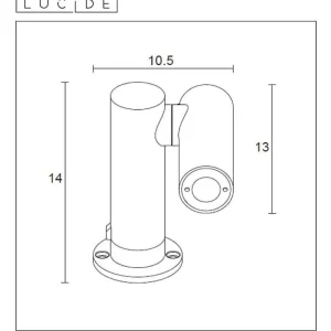 Luminaires Lucide Spots Extérieurs>Spot De Jardin Lucide Tatum Led Anthracite, 1 Lumiere