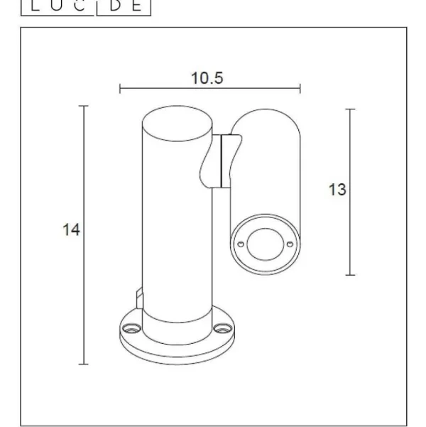 Luminaires Lucide Spots Extérieurs>Spot De Jardin Lucide Tatum Led Anthracite, 1 Lumiere