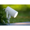 Luminaires Lucide Spots Extérieurs>Spot De Jardin Lucide Taylor Blanc, 1 Lumiere, Detecteur De Mouvement