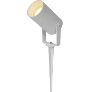 Luminaires Lucide Spots Extérieurs>Spot De Jardin Lucide Taylor Blanc, 1 Lumiere, Detecteur De Mouvement