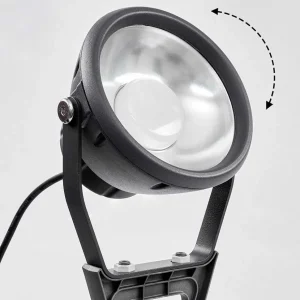 hofstein Balises Lumineuses>Spot De Jardin Phniet Led Noir, 1 Lumiere, Telecommandes, Changeur De Couleurs