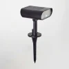 hofstein Lampes Solaires>Spot De Jardin Usmagama Solar Led Noir, 1 Lumiere, Detecteur De Mouvement, Changeur De Couleurs