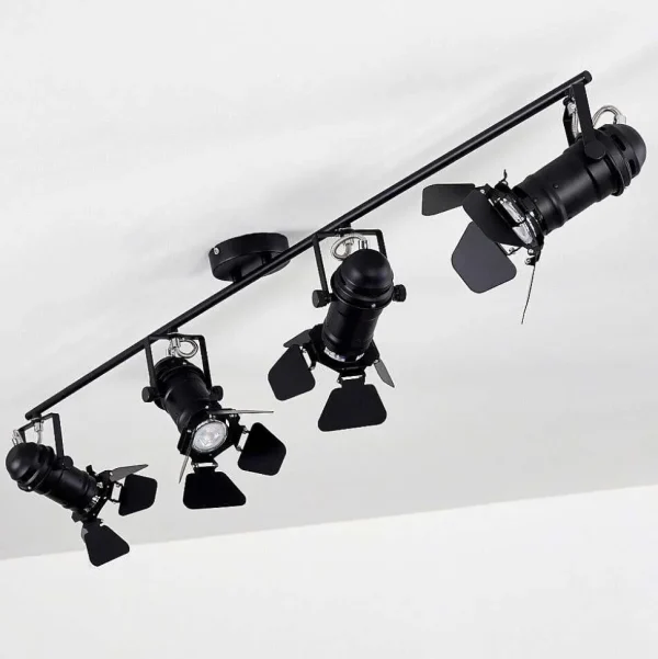 hofstein Spots Et Projecteurs>Spot De Plafond Lichinga Noir, 4 Lumieres