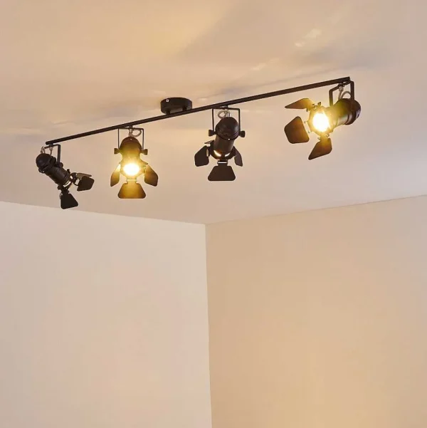 hofstein Spots Et Projecteurs>Spot De Plafond Lichinga Noir, 4 Lumieres