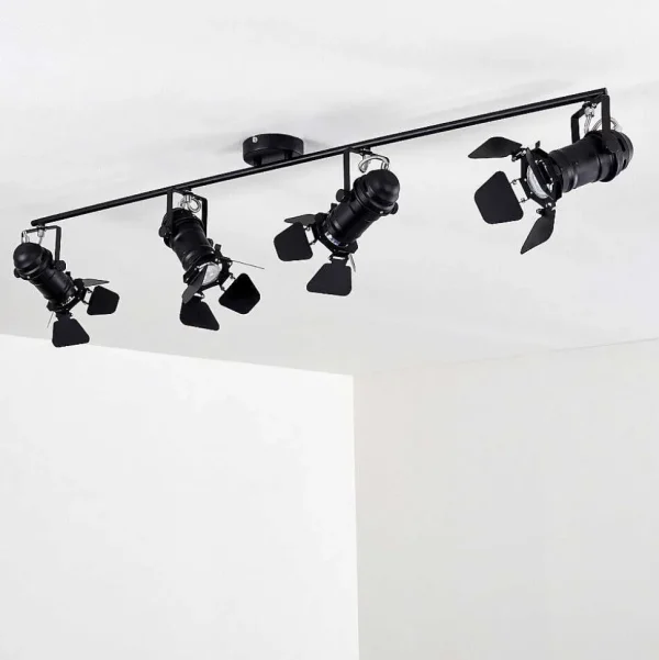 hofstein Spots Et Projecteurs>Spot De Plafond Lichinga Noir, 4 Lumieres