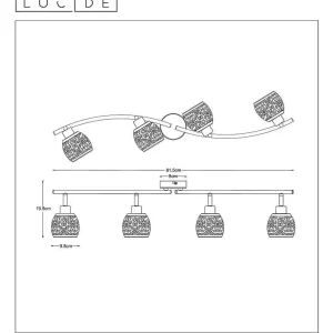 Luminaires Lucide Luminaires Marocains>Spot De Plafond Lucide Tahar Blanc, 4 Lumieres