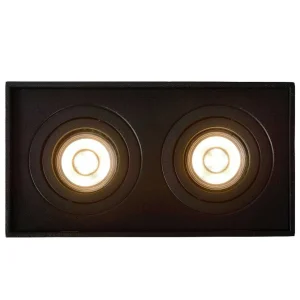 Luminaires Lucide Spots Professionnels>Spot De Plafond Lucide Tube Noir, 2 Lumieres