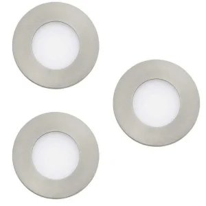 Luminaires Eglo Luminaires Encastrés>Spot Encastrable Eglo Fueva-Z Led Nickel Mat, 3 Lumieres