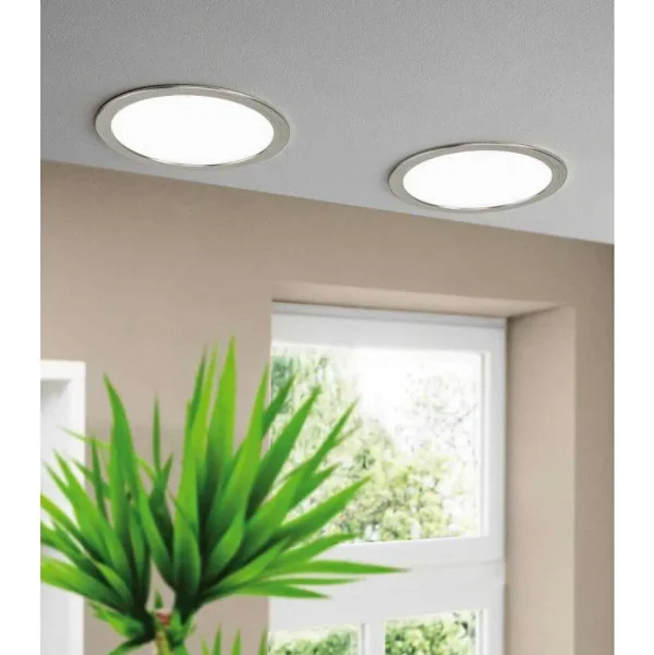 Luminaires Eglo Zigbee>Spot Encastrable Eglo Fueva-Z Led Nickel Mat, 1 Lumiere