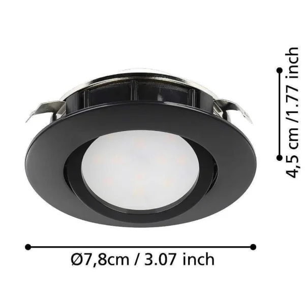 Luminaires Eglo Luminaires Encastrés>Spot Encastrable Eglo Pineda Led Noir, 3 Lumieres