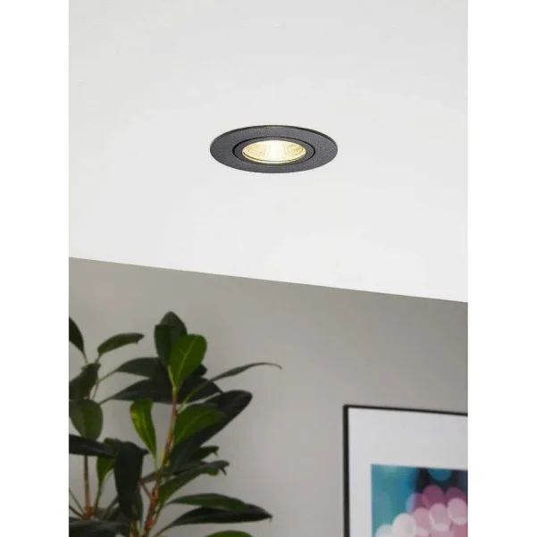 Luminaires Eglo Luminaires Encastrés>Spot Encastrable Eglo Saliceto Led Noir, 1 Lumiere