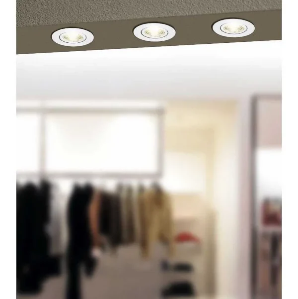 Luminaires Eglo Luminaires Encastrés>Spot Encastrable Eglo Saliceto Led Blanc, 1 Lumiere