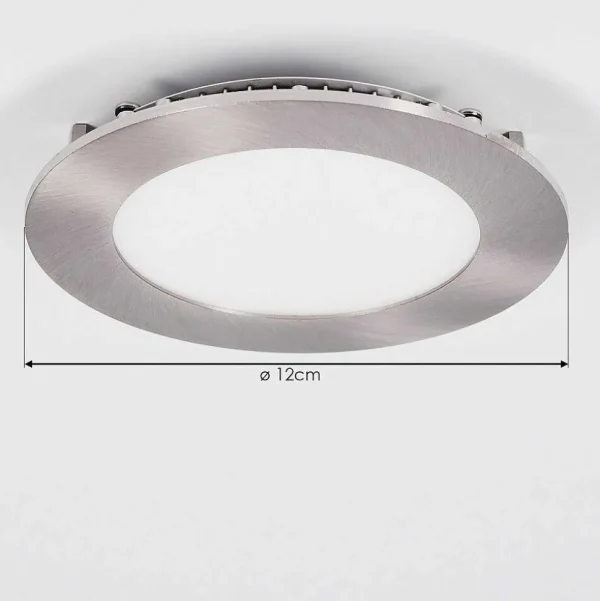 hofstein Luminaires Encastrés>Spot Encastrable Finsrud Led Nickel Mat, 1 Lumiere