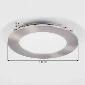 hofstein Luminaires Encastrés>Spot Encastrable Finsrud Led Nickel Mat, 1 Lumiere