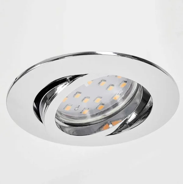 hofstein Luminaires Encastrés>Spot Encastrable Kerrouan Led Chrome, 1 Lumiere