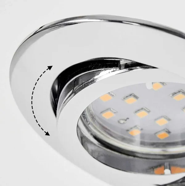 hofstein Luminaires Encastrés>Spot Encastrable Kerrouan Led Chrome, 1 Lumiere