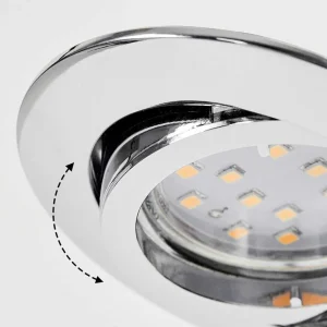 hofstein Luminaires Encastrés>Spot Encastrable Kerrouan Led Chrome, 1 Lumiere