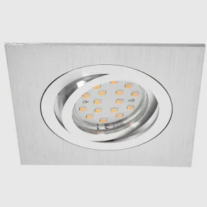 hofstein Luminaires Encastrés>Spot Encastrable Monthois Led Chrome, Nickel Mat, 1 Lumiere