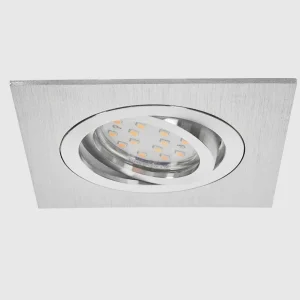 hofstein Luminaires Encastrés>Spot Encastrable Monthois Led Chrome, Nickel Mat, 1 Lumiere