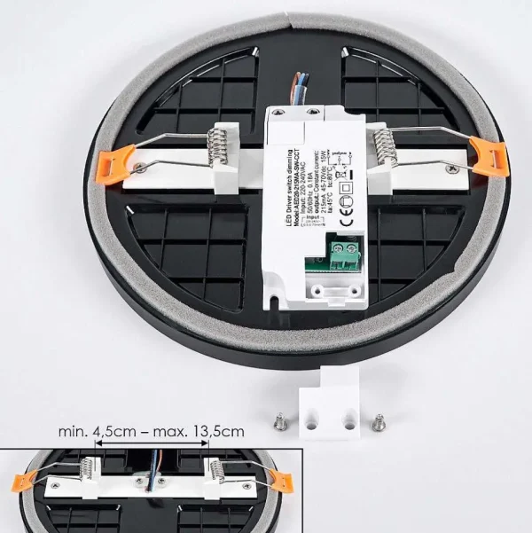 hofstein Luminaires Encastrés>Spot Encastrable Pawcatuck Led Noir, Blanc, 1 Lumiere