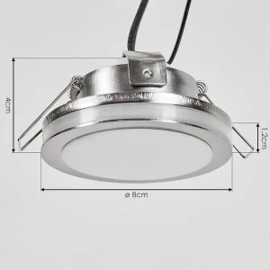 hofstein Luminaires Encastrés>Spot Encastrable Percoq Led Nickel Mat, 1 Lumiere