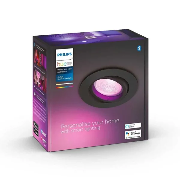 Luminaires Philips Spots Professionnels>Spot Encastrable Philips Hue Centura Led Blanc, 1 Lumiere