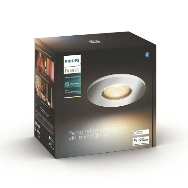 Luminaires Philips Philips Hue>Spot Encastrable Philips Hue Adore Led Aluminium, 1 Lumiere, Telecommandes