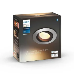 Luminaires Philips Philips Hue>Spot Encastrable Philips Hue Milliskin Led Aluminium, 1 Lumiere