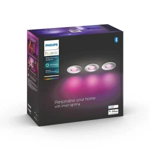 Luminaires Philips Philips Hue>Spot Encastrable Philips Hue Xamento Led Chrome, 3 Lumieres