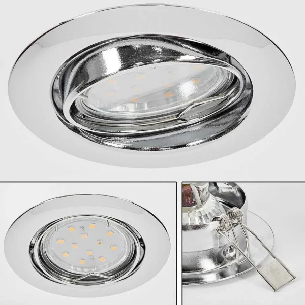 hofstein Luminaires Encastrés>Spot Encastrable Vibersviller Led Chrome, 1 Lumiere