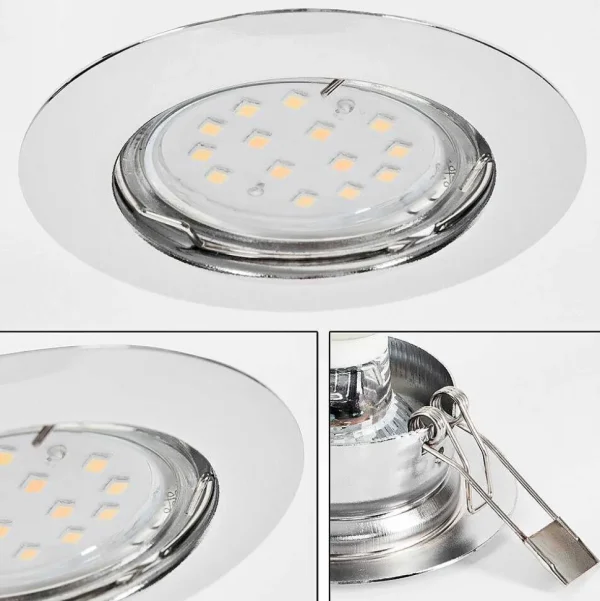 hofstein Luminaires Encastrés>Spot Encastrable Vibersviller Led Chrome, 1 Lumiere