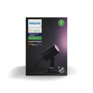 Luminaires Philips Spots Extérieurs>Spot, Set D'Extension Philips Hue Ambiance White & Color Waca Lily Led Noir, 1 Lumiere, Changeur De Couleurs