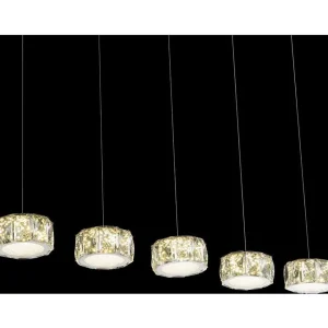 Luminaires Globo Lighting Luminaires Marocains>Suspension Globo Amur Led Chrome, 1 Lumiere