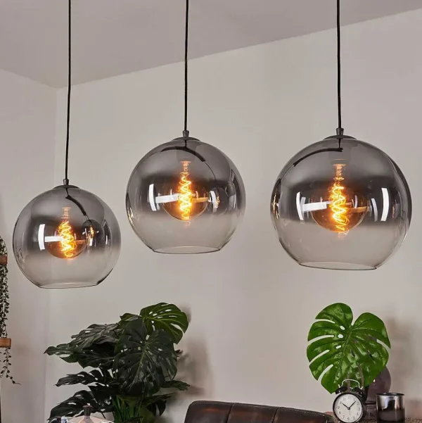 hofstein Suspensions>Suspension Leissigen Argent Oxyde, 3 Lumieres