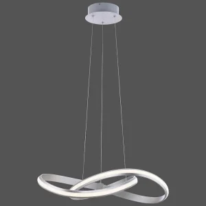 Luminaires Leuchten Direkt Luminaires Interieurs Connectes>Suspension Leuchten-Direkt Ls-Melinda Led Acier Inoxydable, 1 Lumiere, Telecommandes, Changeur De Couleurs