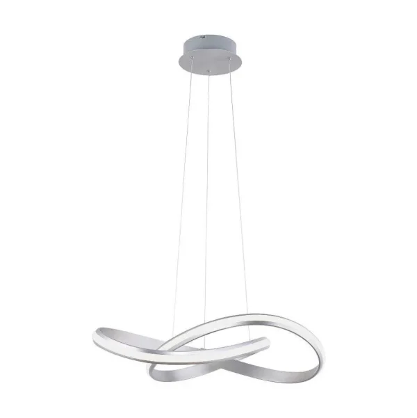 Luminaires Leuchten Direkt Luminaires Interieurs Connectes>Suspension Leuchten-Direkt Ls-Melinda Led Acier Inoxydable, 1 Lumiere, Telecommandes, Changeur De Couleurs