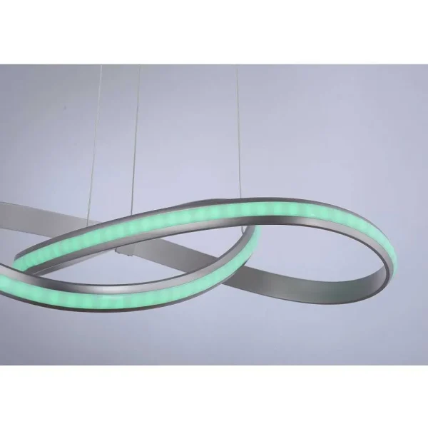 Luminaires Leuchten Direkt Luminaires Interieurs Connectes>Suspension Leuchten-Direkt Ls-Melinda Led Acier Inoxydable, 1 Lumiere, Telecommandes, Changeur De Couleurs