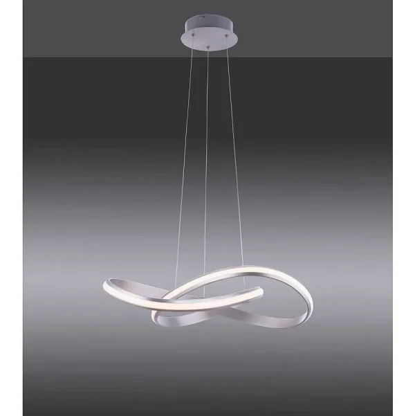 Luminaires Leuchten Direkt Luminaires Interieurs Connectes>Suspension Leuchten-Direkt Ls-Melinda Led Acier Inoxydable, 1 Lumiere, Telecommandes, Changeur De Couleurs