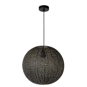 Luminaires Lucide Luminaires Marocains>Suspension Lucide Tahar Noir, 1 Lumiere