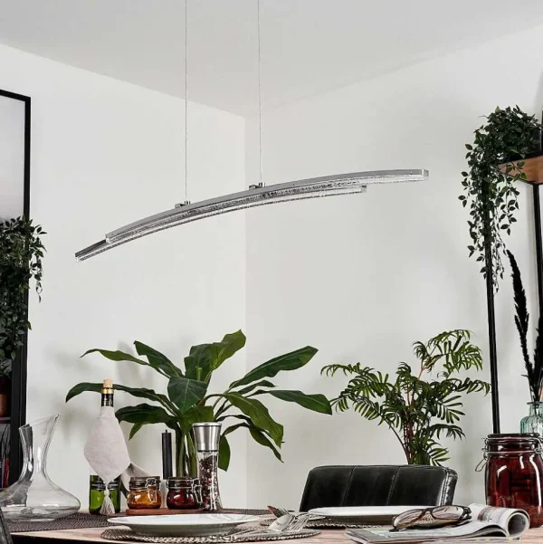 hofstein Suspensions>Suspension Manlleu Led Chrome, 1 Lumiere