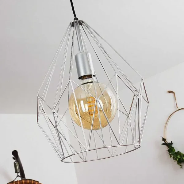 hofstein Luminaires Orientaux>Suspension Marang Argente, 1 Lumiere