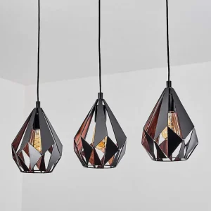 hofstein Luminaires Orientaux>Suspension Marang Noir, 3 Lumieres